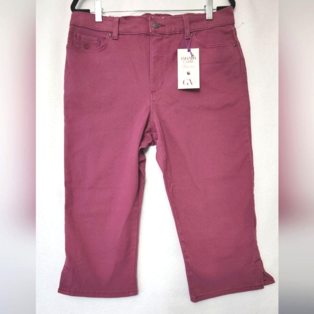 Gloria‎ Vanderbilt Womens Amanda Capri With built-in slimming panel Size14P